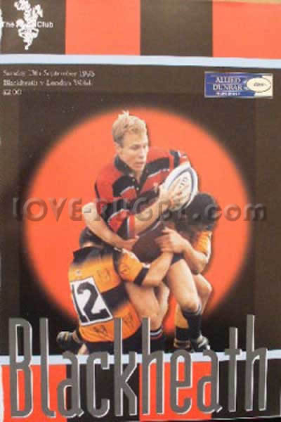 1998 Blackheath v London Welsh  Rugby Programme